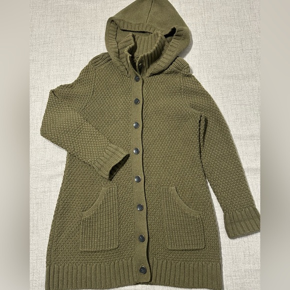 Tommy Hilfiger Sweaters - Tommy Hilfiger Cardigan Sweater Womens Size XL Wool Blend Army Green Long Sleeve